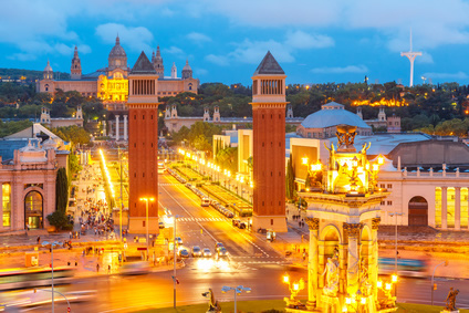 Plaza de España am Abend