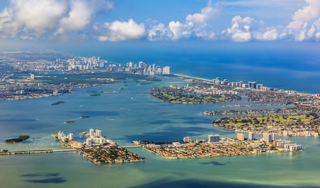 Küste von Miami im US Bundesstaat Florida