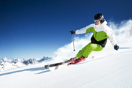 Skifahrer im Skiurlaub