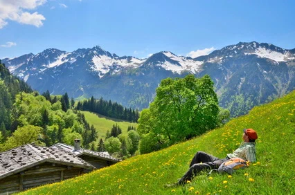 Grüne Wiese im Allgäu