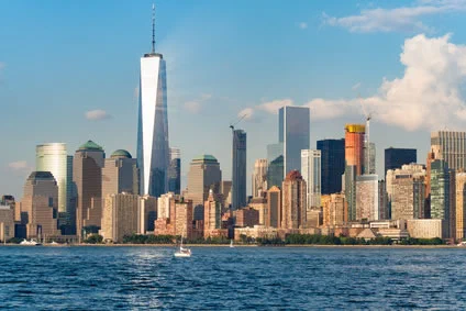 Blick auf Manhatten im September