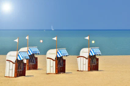 Strandkörbe an der Nordsee